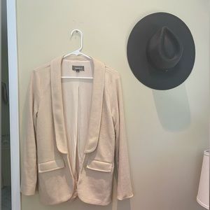 Cream sweater blazer